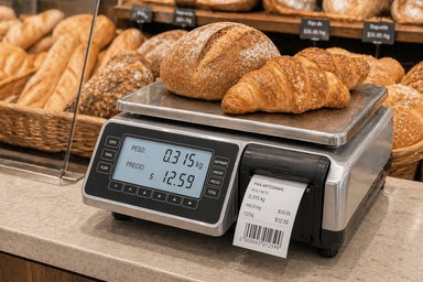 Código de barras para productos de panadería con peso variable