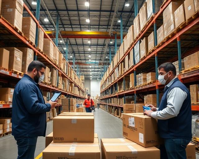 Operación logística de empresa grande usando estándares GS1