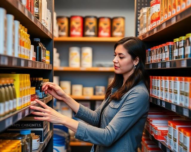 Empresaria revisando productos para solicitar códigos de barras GS1